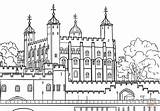 London Coloring Pages Tower Kingdom Printable Drawing Paper Castles Crafts sketch template