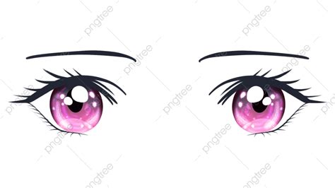 mata anime gaya manga bersinar mata merah muda mata gadis karakter kartun bulu mata karakter
