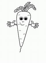 Carrot Coloring Pages Face Vegetable Popular Comments Coloringhome sketch template