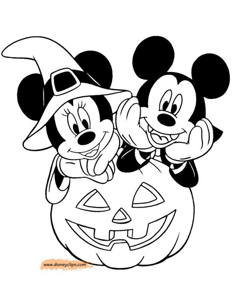 mickey  minnie halloween coloring pages coloring home