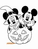 Mickey Halloween Coloring Minnie Pages Mouse Disney Pumpkin Color Printable Sheets Goofy Fall Duck Drawing Print Pdf Donald Book Choose sketch template