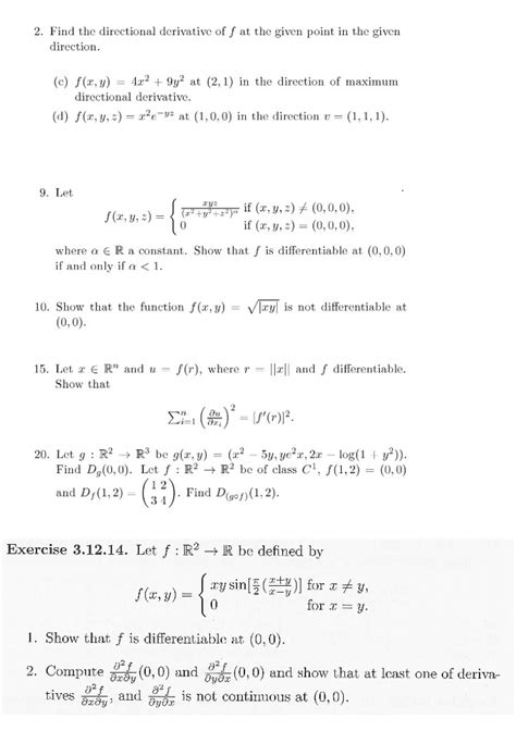 Solved Find The Directional Derivative Of F At The Given