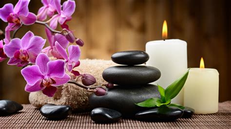 candle orchid spa towel  rare gallery hd wallpapers