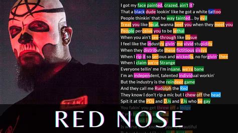 tech nne red nose lyrics rhymes highlighted youtube