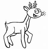 Rudolph Renifery Reindeer Kolorowanki Renifer Chimney sketch template