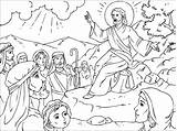 Sermon Mount Coloring sketch template