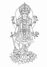 Vishnu Hindu Gods Goddesses Hindou Bouddha Inde Designlooter Pencil Danieguto Krishna sketch template