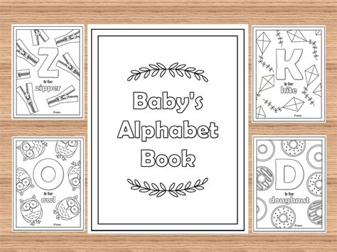 babys alphabet coloring book  baby shower activity etsy