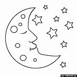 Moon Coloring Pages Star Template Stars Colouring Color Planet Thecolor Online Planets Print Popular Vintage Choose Board Shooting Coloringhome Cloud sketch template