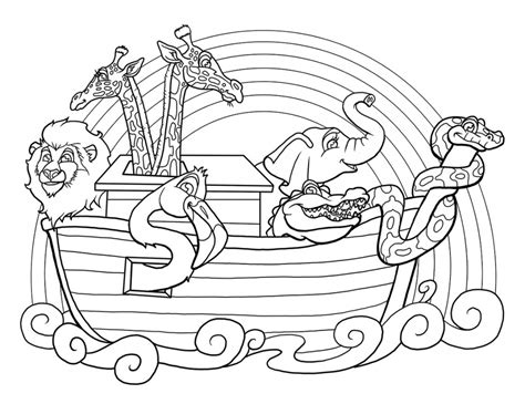 noah ark printable coloring pages