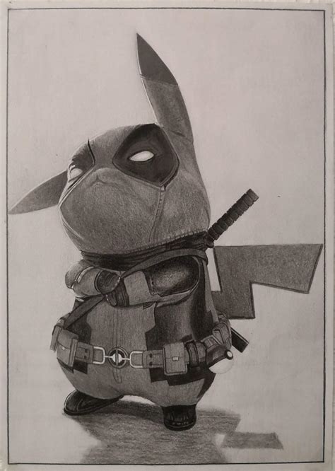 Dibujo A Lapiz De Pikachu Deadpool •arte Amino• Amino