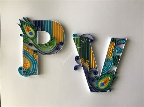 quilling typography letters monogram paper quilling monogram letters