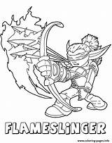 Coloring Flameslinger Skylanders Pages Fire Giants Series2 Print Printable Skylander Search sketch template