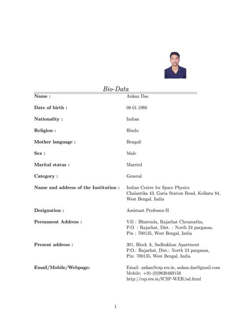 Biodata Format Fill Online Printable Fillable Blank Pdffiller