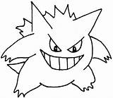 Gengar Coloring Pages Print Color Pokemon Kids sketch template