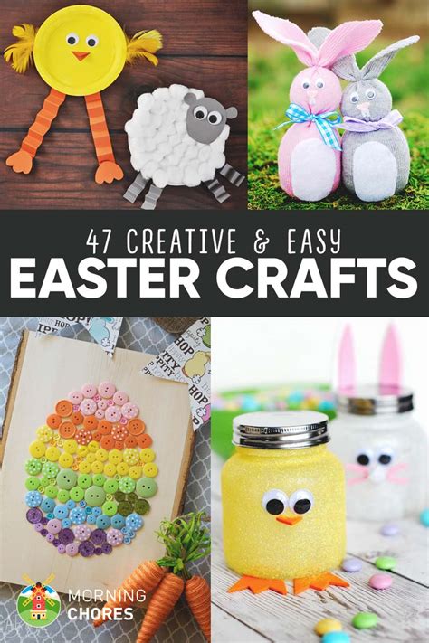 creative easy diy easter crafts   kids