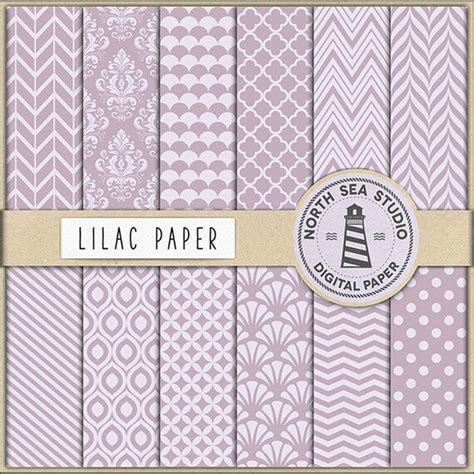 lilac digital paper pack scrapbook paper printable