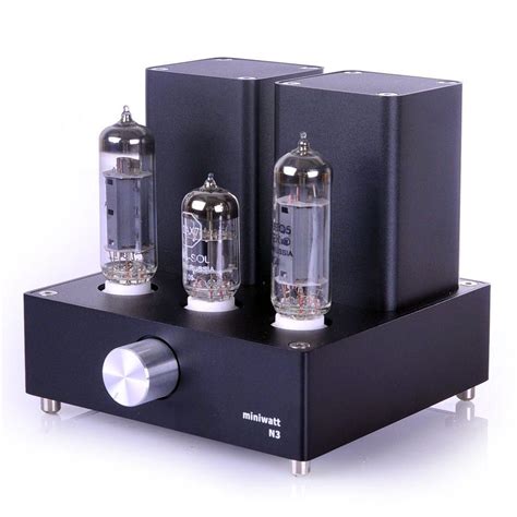 miniwatt  integrated tube amplifier black audio audiophileexpertscom audio amplifier