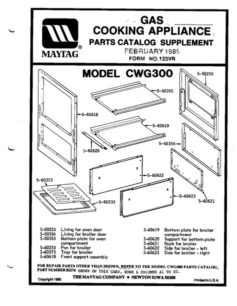 maytag gas oven parts model cwg sears partsdirect