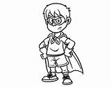 Coloring Superboy Praying Coloringcrew Colorear Heroes Dibujo Pages Children sketch template