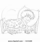 Sleeping Boy Bed Cartoon Clipart Illustration Peacefully Royalty Bannykh Alex Sleep Vector Go Time Small Looking 2021 sketch template