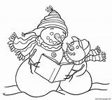Snowman Coloring Reading Pages Printable Book Color Rocks Son sketch template