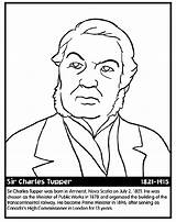 Minister Tupper Prime Canadian Crayola Coloring sketch template