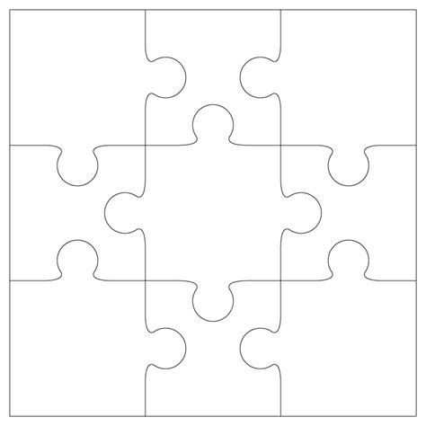 jigsaw puzzle template  pieces clipart