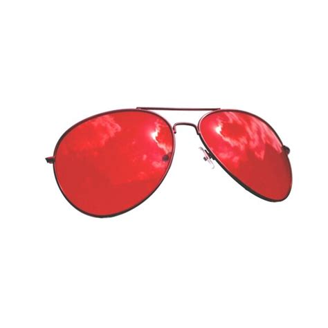 Red Aviator Sunglasses Red Metallic Aviators Red Lenses