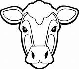 Cow Head Coloring Face Pages Printable Mask Color Print Outline Templates Cows Faces Animal Colorings Baby Pattern Netart Getcolorings Printables sketch template