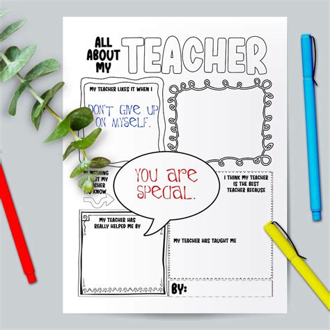 teacher printable teacher appreciation teacher etsy