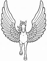 Unicorn Coloring Pages Flying Rainbow Getcolorings Colo Print sketch template