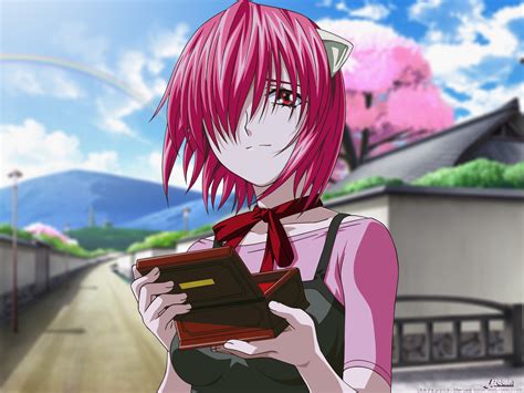 Cherry Blossoms Clouds Crying Elfen Lied Horns Lucy Elfen Lied Pink