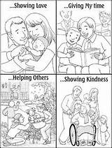 Coloring Pages Kids Sunday School Bible Primary Lds Church Sheets Activities Jesus Lessons Crafts Children Others Helping Color Kindness Follow sketch template