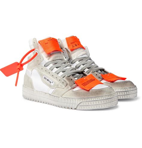 white  virgil abloh  court  distressed suede leather
