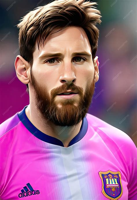 Premium Ai Image Lionel Messi Football Player Portrait