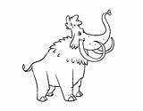 Mammoth Coloring Coloringcrew sketch template