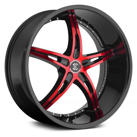 fiero  wheels gloss black  red face rims