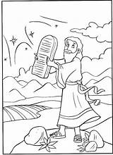 Moses Commandments Comandamenti Dieci Coloringhome Bestcoloringpagesforkids Legge Tavole Receiving Mosè sketch template