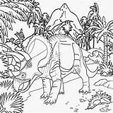 Dinosaur Triceratops Jurassic Lego Volcanic Volcano Strong Armor Caveman Habitat Horned Getcolorings Horn Coloringfree Reptile Frills Prehistoric Tsgos Lets Always sketch template