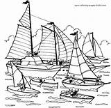 Coloring Pages Transportation Boat Boats Color Printable Water Kids Sheet Drawing Sheets Sail Transport Book Trucks Found Truck Getdrawings sketch template