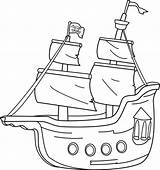 Ship Pirate Clipart Clip Outline Boat Coloring Line Drawing Wikiclipart Clipartix Pirates Related Sweetclipart Getdrawings Clipground Library sketch template