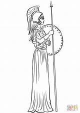 Athena Atena Colorare Minerva Dea Mitologia Disegno Coloriage Greche Athene Kolorowanka Divinita Grecka Zeus Drukuj sketch template