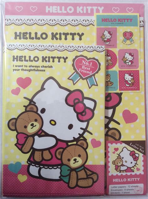 Sanrio Japan Hello Kitty No 1 Best Friend Letter Set With Stickers