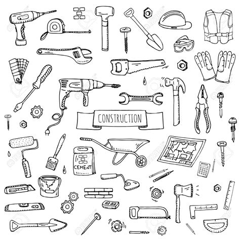 construction tools drawing  getdrawings