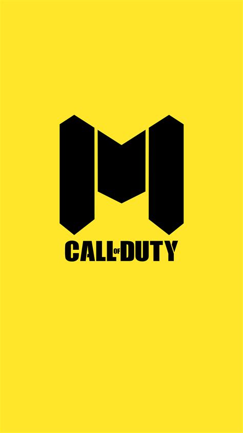 call  duty mobile logo yellow background  ultra hd