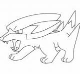Coloring Electrike Mightyena Pages Pokemon Printable sketch template