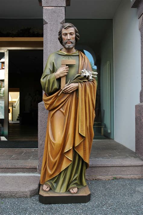 wooden statue  stsaint joseph  worker ferdinand stuflesser