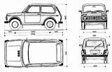 Lada Niva Blueprints Blueprint 4x4 Fiat Carsandmotor Carsgui sketch template