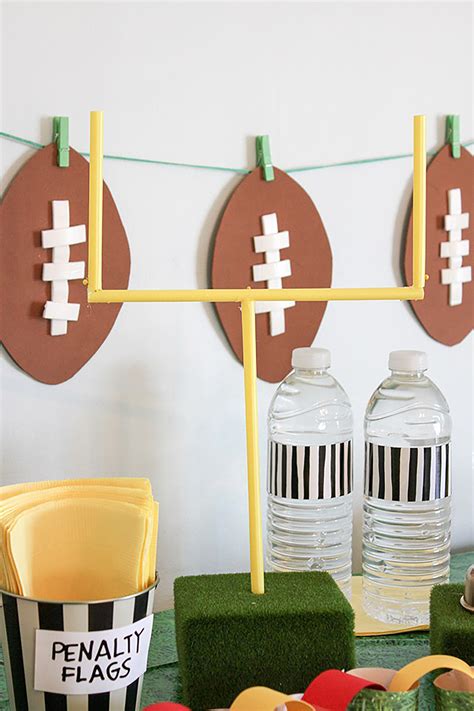 12 diy football decorations for a super bowl party decorating ideas